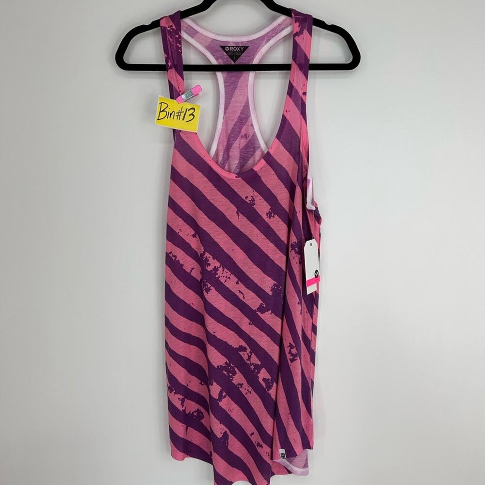 Y2K Roxy Sundress Sleeveless Pink Purple Size Large NEW